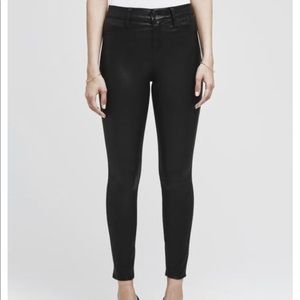 L' agence lamb skin suede leather black